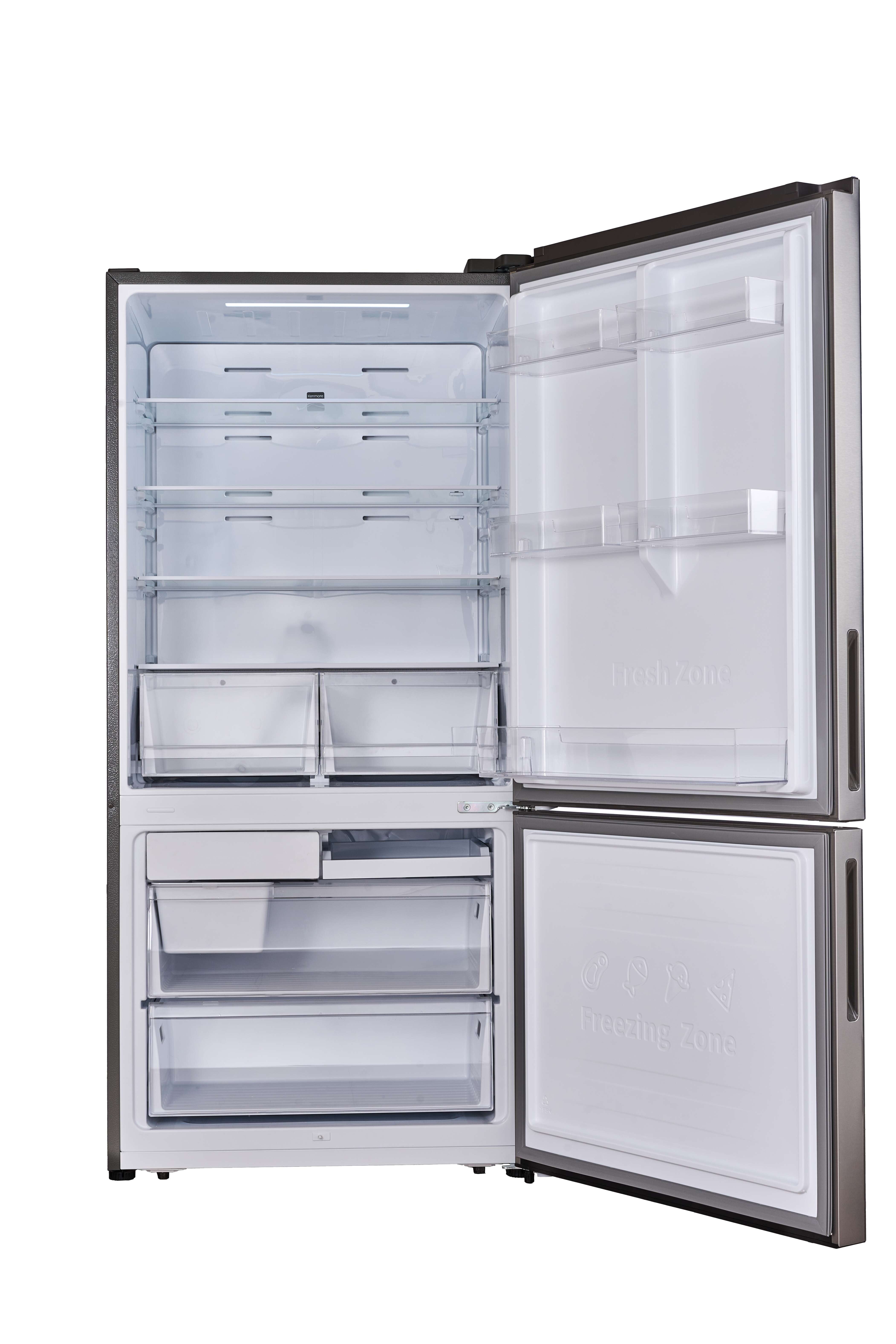 Kenmore 31" 17.8 Cu. ft. Capacity Counter-Depth Refrigerator with Bottom Freezer, Fingerprint Resistant Stainless Steel