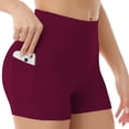 thumbnail image 2 of Holzkary Biker Shorts Women with Pockets,High Waisted Yoga Workout Gym Spandex Tummy Control Shorts,Yoga Shorts for Women Fitness Athletic Workout Running Shorts,Compression Shorts Red S, 2 of 5
