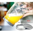thumbnail image 3 of Mason Jars Esrentle, boca ancha, 12 paquetes de vidrio con tapas y correas, 3 of 7