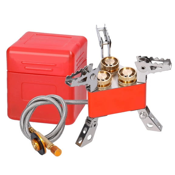 Suodoka 6800W 3-Core Portable Camping Stove with Adjustable Valve, Foldable Stand, High-Power Gas Burner – Ideal for Backpacking, Hiking & Picnics