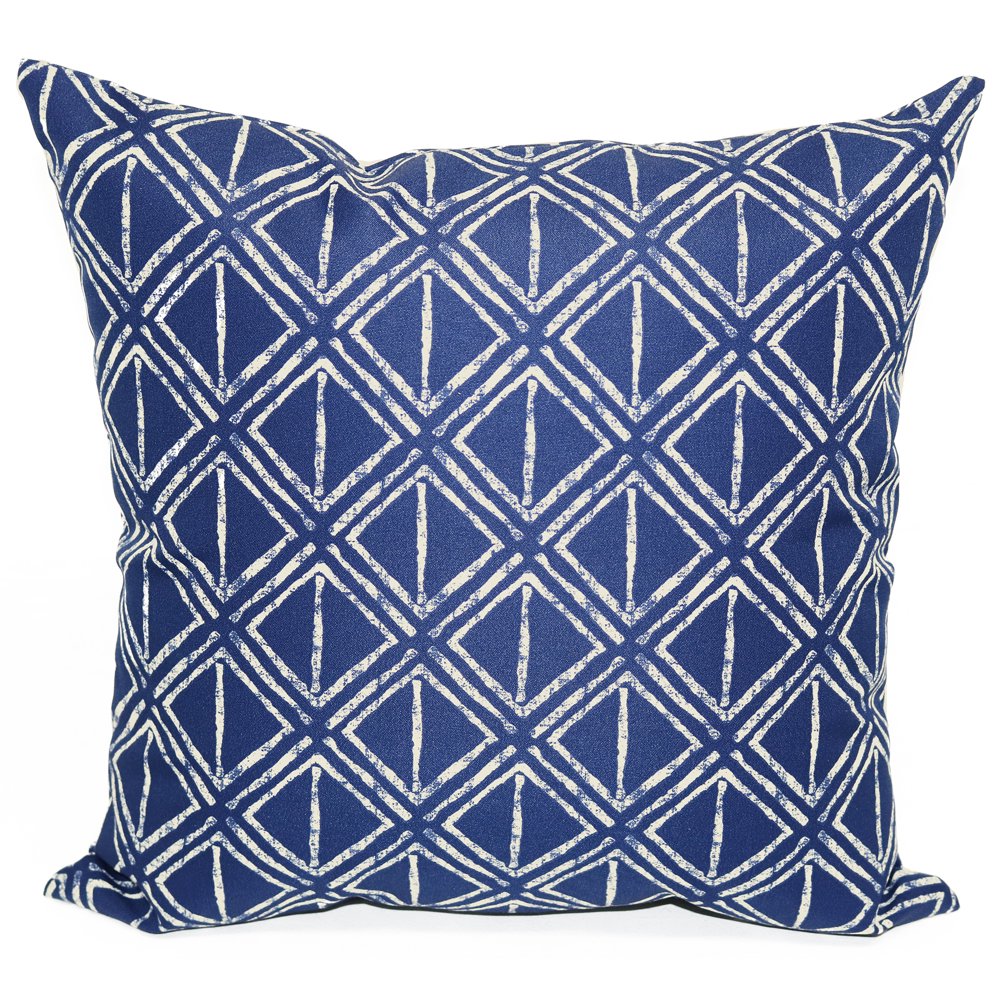 Mainstays 16" Davey Outdoor Throw Pillow, Navy Walmart