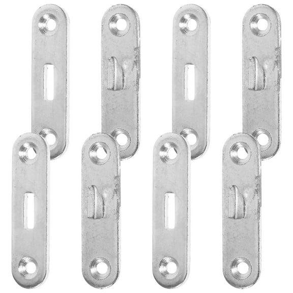 Himition 4 Pairs Bed Rail Fastener Furniture Bed Rail Fitting Headboard Hinge Rail Fastener