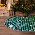thumbnail image 6 of Daiia Green Disco Lights Drawing Merry Christmas Tree Skirt , Xmas Large Lace-up Tree Skirt, Santa Snowflakes Rustic Home Decorations New Year Party Farmhouse Decor-36", 6 of 7