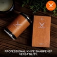 thumbnail image 6 of Knife Sharpener Tool, Rolling Knife Sharpener Kit, Knife Sharpening with Diamonds and Ceramic for Steel of Any Hardness, Kitchen knife Sharpener with 15 & 20 Degree Magnetic Angle(Brown), 6 of 6