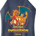 thumbnail image 3 of Pokémon - Charmander See You The Evolution - Juniors High Neck Tank Top, 3 of 5
