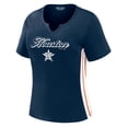 thumbnail image 3 of Women's WEAR by Erin Andrews  Navy Houston Astros Notch Neck Cropped T-Shirt, 3 of 4