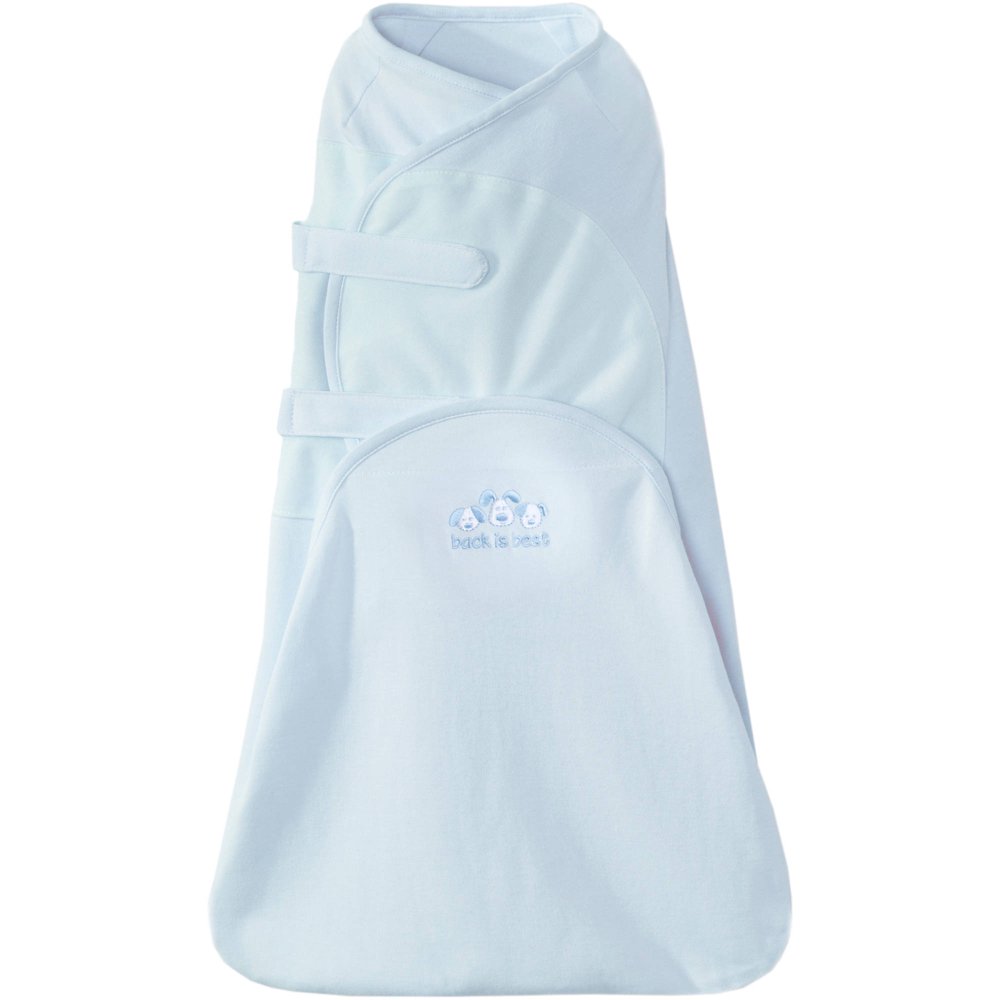 HALO SwaddleSure OnePiece Swaddle, 100 Cotton, Blue, Small