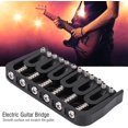 thumbnail image 4 of String Bridge, Black Musical Guitar Bridge, Adjustable for Electric Guitar Electric Guitar Bridge Guitar Accessories Fixing, 4 of 7