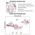 thumbnail image 4 of Calcomanías artísticas de pared de flor de cerezo, pegatinas de pared florales con rama de pájaro para sala de estar, dormitorio de niñas, decoración de pared de guardería, 4 of 5