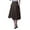Brown, variant on Womens Below Knee Length A-Line Skirt Front Button Casual Skirt w/ Pockets