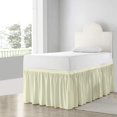 thumbnail image 3 of Dorm Bed Skirt Twin XL Size (39" x 80") College Room Bed Skirt for Dorm Bed Sized - 100% Microfiber 32" Inch Drop Ruffled & Soft Tailored Bedskirt - Ivory Solid., 3 of 5