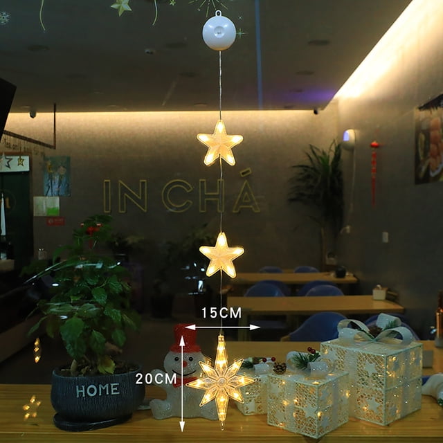 Vaidha LED Decorative Lights Christmas Suction Cup Lights Popularlight String Curtain Lighting Colorful Light String