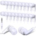 thumbnail image 1 of wonima11 100 Pack Wired Earbuds Bulk for Classroom Ear Headphones Wired Basic Student Earbuds No Microphone with 3.5MM Jack for Class Laptop School Library, Individually Bagged (White), 1 of 1