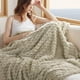 thumbnail image 2 of Manta de cama acogedora para mujer, sofá, forro polar, marrón claro, 2 of 7