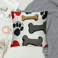 Autua Colorful Dog Paws Throw Pillow Covers Bones Hand Drawn Pillow