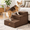 Brown-3.0-Extra Wide 16.5" x 21" x 13.5", variant on Beige 5.0 Extra Wide 17.7" x 35" x 22.5" Pet Stairs for Bed and Sofa