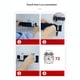 thumbnail image 2 of Kearding Soporte para toallas, estante de almacenamiento multiusos montado en la pared de 3 brazos, organizador sin perforaciones, accesorios de Almacenamiento y organización del hogar Blanco, 2 of 6