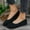 Black, variant on BYHONG Ladies Retro Solid Colour Mesh Breathable Lightweight Flat Large Size Single Shoes Casual Shoes Casual Shoes for Women Black 7