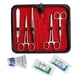 thumbnail image 1 of Kit de sutura, instrumentos de entrenamiento de acero inoxidable con hojas de bisturí para veterinarios, biología y diagnóstico., 1 of 5