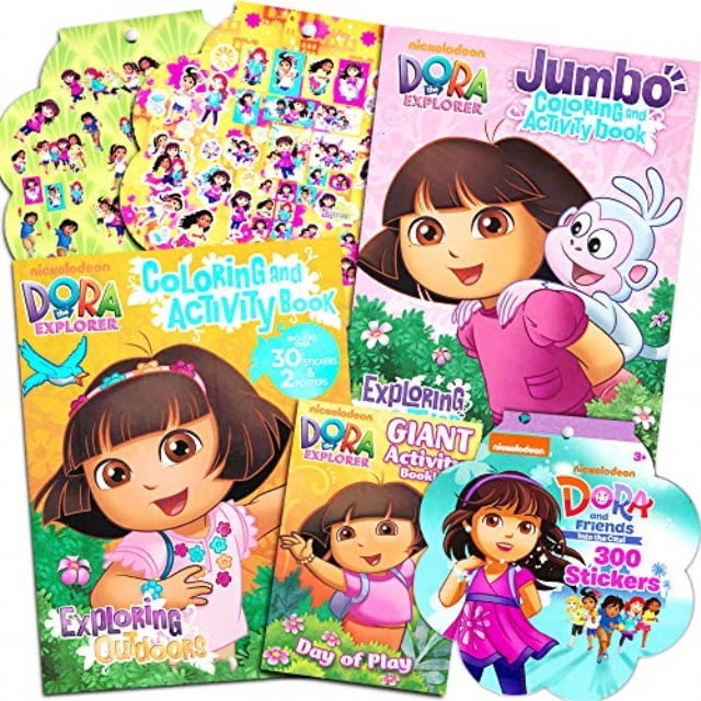 Dora the Explorer Coloring Book Super Set -- 3 Dora Coloring Books with ...