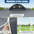 thumbnail image 5 of HOTEEL 10x10ft Popup Canopy Waterproof Canopy with 4 Sidewalls Outdoor Commercial Instant Shelter Beach Camping Canopy Tent for Party, Gray, 5 of 9