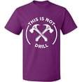 thumbnail image 2 of OXI T-Shirt - This is Not Drill, Basic Casual T-Shirt for Men's and Women Fleece T-Shirt Short Sleeve - Purple Large, 2 of 3
