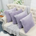 thumbnail image 2 of Home Soft Things Faux Fur Throw Pillow Cover 4 Piece Set-Sea Fog - 20" x 20", 2 of 9