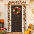 thumbnail image 4 of Halloween Thanksgiving Artificial Leaf Garland Multicolor Plastic Hanging Rattan with Pumpkin Maple Leaf for Home Christmas Party Fireplace Decorations, 4 of 6