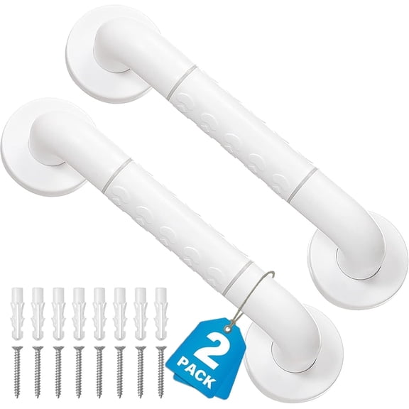 YDHT Grab Bar, Anti Slip Shower Grab Bar, Wall Mount, 12 in, 2 Pack