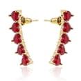 thumbnail image 2 of Arete Largo CYRA Moda Mujer Corazones Rojos, 2 of 2