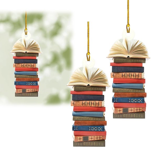 Outdoor Christmas Decorations Hangs Book Christmas Tree Ornament Creative Christmas Book Car Decoration Christmas Tree Decoration Holiday Home Decoration Household pendant