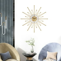 50cm Vintage Wall Clock, Decorative Sunburst Clock, Large Wall Clock for Living Room Decor