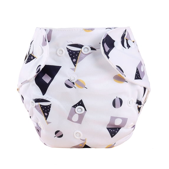 Jkerther Reusable Swim Diaper Cartoon Print Buttons Adjustable Baby Shower Swimming Diaper