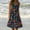 Black, variant on AOOCHASLIY Ladies' Holiday Dress Women's Ocean Print Round Neck Pleated Sleeveless Beach Dress Sleeveless Jellyfish Dresses