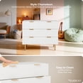 thumbnail image 5 of Adore Decor Jolie 3 Drawer Standard Dresser Chest with Storage, White, 5 of 7