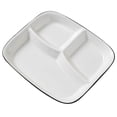thumbnail image 2 of Ceramic Divided Serving Dish Compartment Dinner Plate Breakfast Food Holder Divided Tableware, 2 of 8