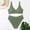 Army Green, variant on VBVC Womens Bikini Sets Two Piece Swimsuits Solid Color High Cut Bathing Suits Split Swimsuit