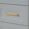 thumbnail image 3 of Ariel Taylor 37 In. Left Offset Oval Sink Vanity With White Quartz Countertop In Grey, 3 of 11