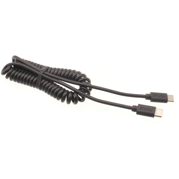 USB-C to TYPE-C Coiled Cable for OnePlus Nord N200 5G Phone - Fast Charger Cord Power Wire Sync O8L