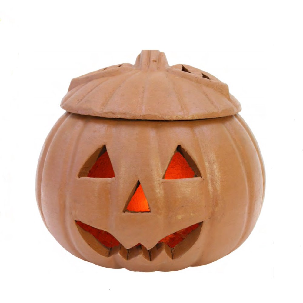 13" Terracotta Pumpkin Planter