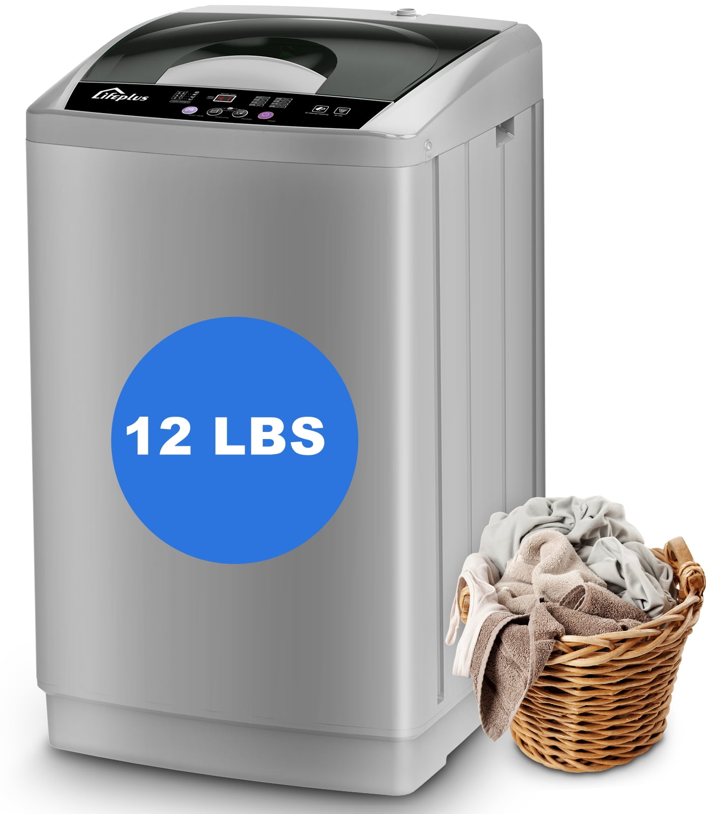 LifePlus Full Automatic Portable Washing Machine 1.8 Cu.ft, 12 lbs