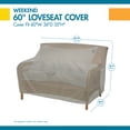 thumbnail image 3 of Duck Covers Weekend Water-Resistant 60 Inch Patio Loveseat Cover with Integrated Duck Dome, Moon Rock, 3 of 14