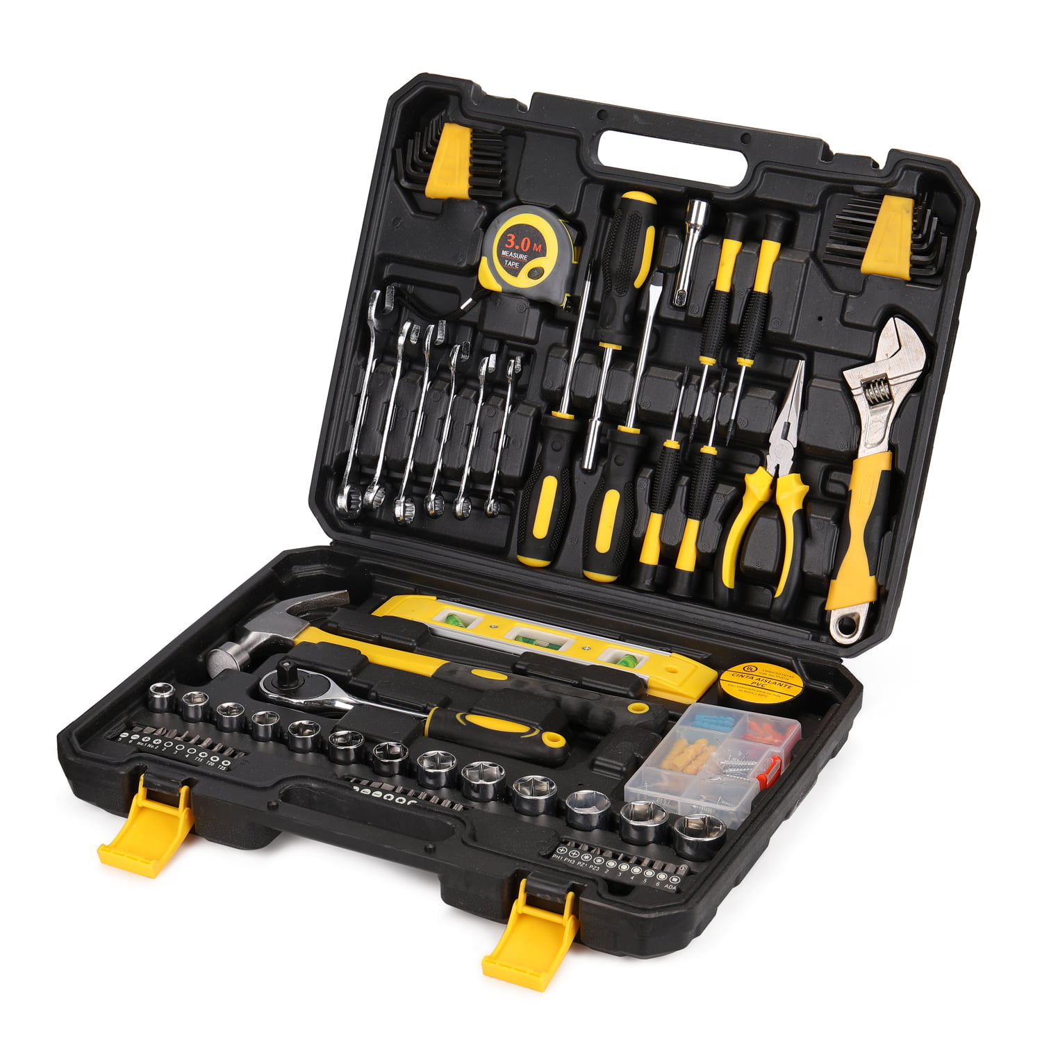 YEXINTMF Tool Set Household Hardware Hand Tools Combination Auto Repairing Kit Tool Box 