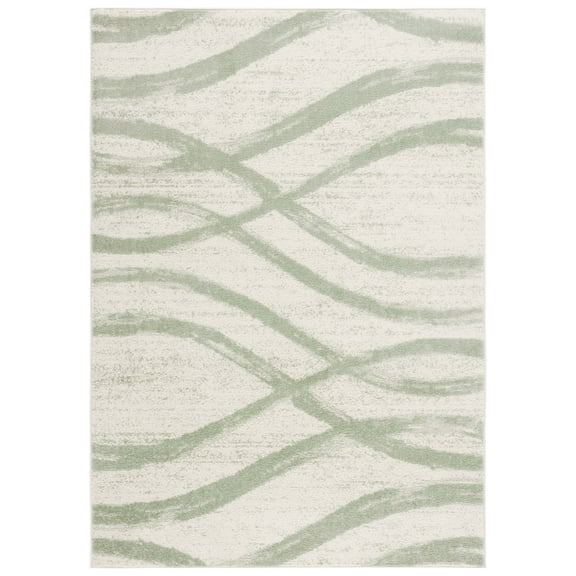 SAFAVIEH Adirondack Isidor Geometric Area Rug, Ivory/Sage, 4' x 6'