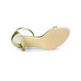 thumbnail image 6 of BLISSFUL STEP Women's Solid Color Open Toe Rhines Ankle Strap Stiletto Sandals Gold 8.5, 6 of 8