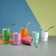 thumbnail image 6 of 2oz Drinking Cups Stainless Steel Car Cup with Straw & Lid Portable Coffee Cup Double Wall Insulated Travel Mug, 6 of 9