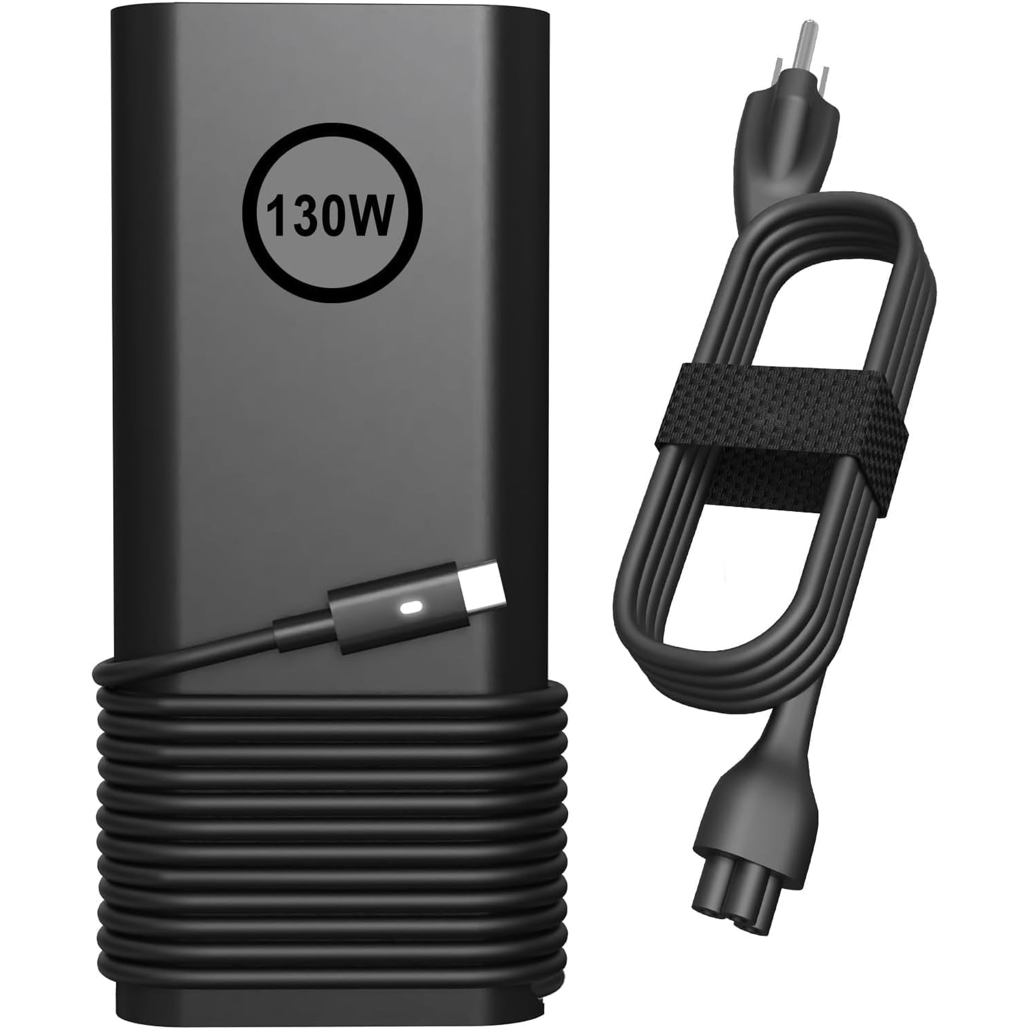 Famous Tech Shop 130W Usb-C Laptop Charger, Fast Power Adapter with Cord for Dell, HP and Lenovo Laptops