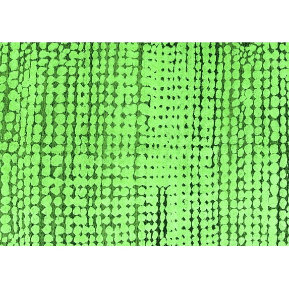 Ahgly Company Indoor Rectangle Solid Green Modern Area Rugs, 7' x 9'