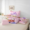 thumbnail image 6 of Homewish Cute Butterfly 7-Piece Twin Bedding Sets,Kawaii Colorful Floral Bedding Comforter Set,Pink Purple Sheet Sets For Girls Teens,Luxury Bedroom Decor Reversible, 6 of 8