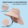 thumbnail image 5 of CAUYDY Size 3-9 Years Kids Sun Hats 1-5T Toddler Girls Bucket Hats UV Protection Summer Beach Hat for 6 9 12 18 Months Baby Wide Brim Fishing Hat (Sizes 3-10 Years,Light Green), 5 of 6